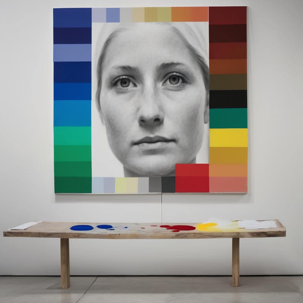 Αντανάκλαση ψυχής σε εκθαμβωτική ποπ αρτ εικόνα.